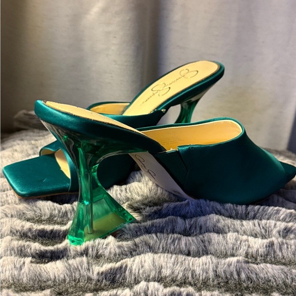 JESSICA SIMPSON JS-SANAA Heels Gem Green New - Picture 5 of 9